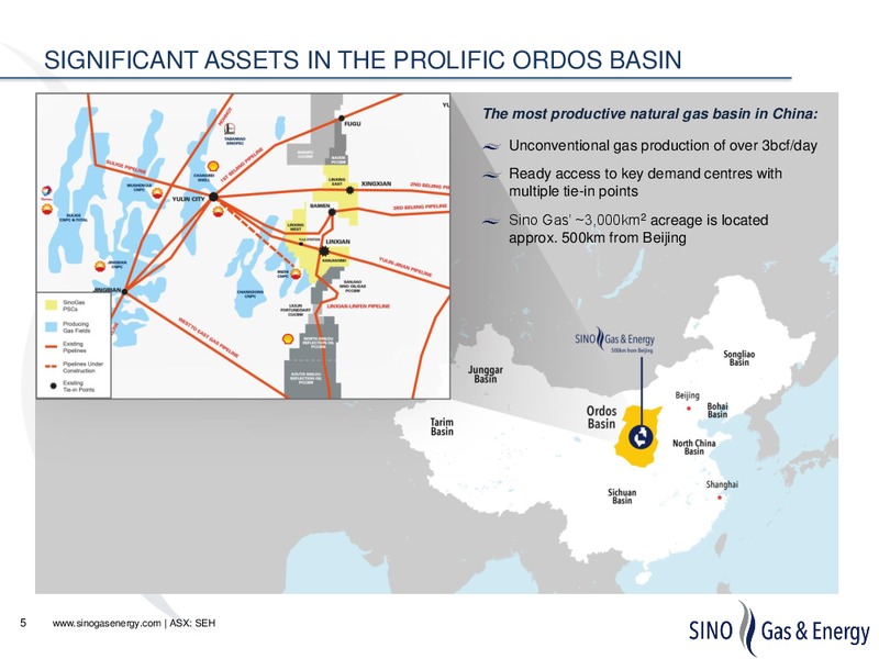 INVESTOR PRESENTATION – Sino Gas and Energy – slide 3
