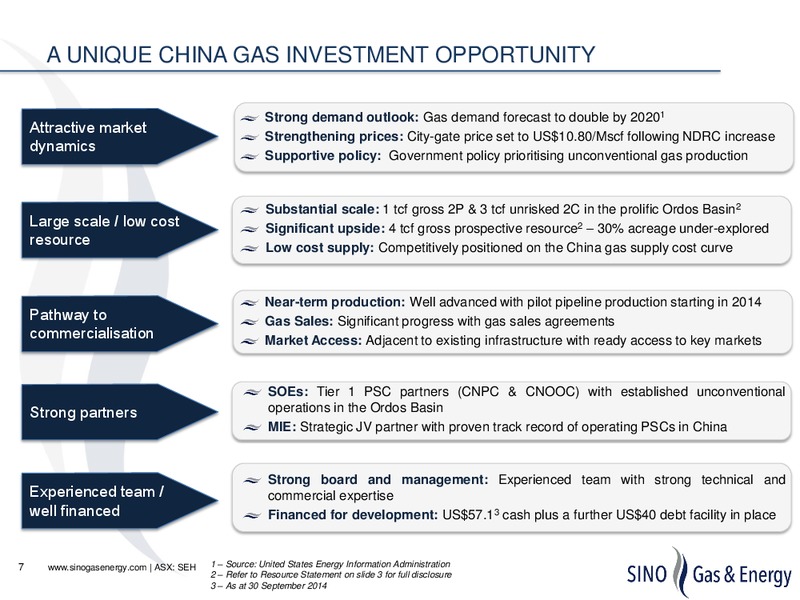 INVESTOR PRESENTATION – Sino Gas and Energy – slide 5