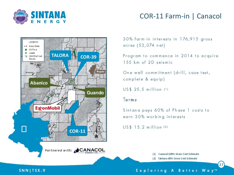 Investor Presentation – Sintana Energy Inc – slide 27