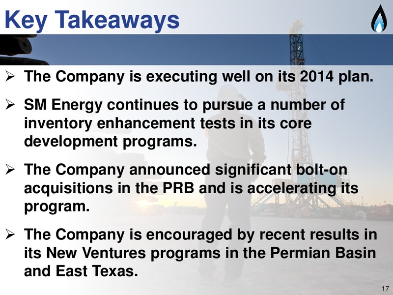 1Q 2014 Earnings – SM Energy Company – slide 16