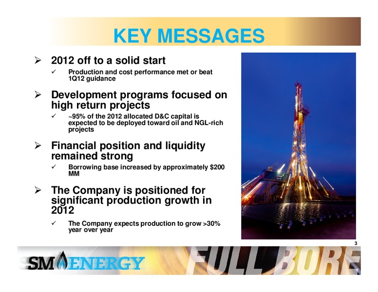 1Q 2012 Earnings Call – SM Energy Company – slide 2