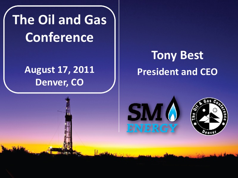 The Oil and Gas Conference – SM Energy Company – slide 1