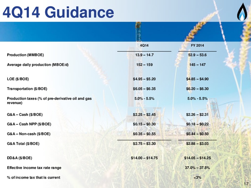 3Q 2014 Earnings Call – SM Energy Company – slide 14