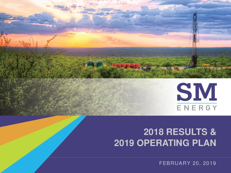 2018 Results and 2019 Operating Plans – SM Energy Company – slide 1