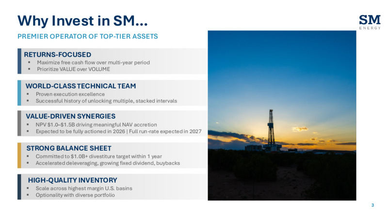 4Q 2025 Earnings Presentation – SM Energy Company – slide 2