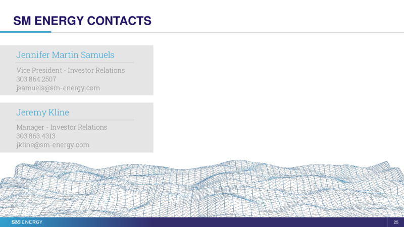 First Quarter 2021 Presentation – SM Energy Company – slide 23
