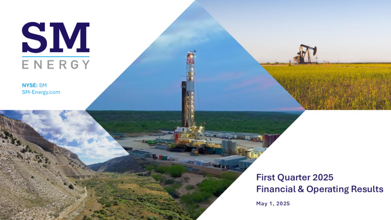 1Q 2025 Financial & Operating Results – SM Energy Company – slide 1