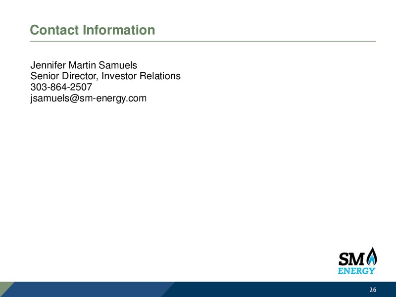 Q1 2017 Earnings Call – SM Energy Company – slide 25