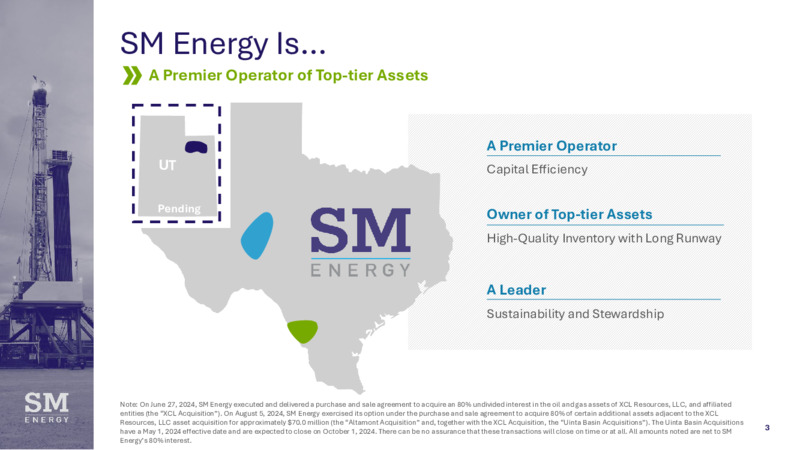 September 2024 Barclays 38th Annual CEO Energy Power Conference – SM Energy Company – slide 2