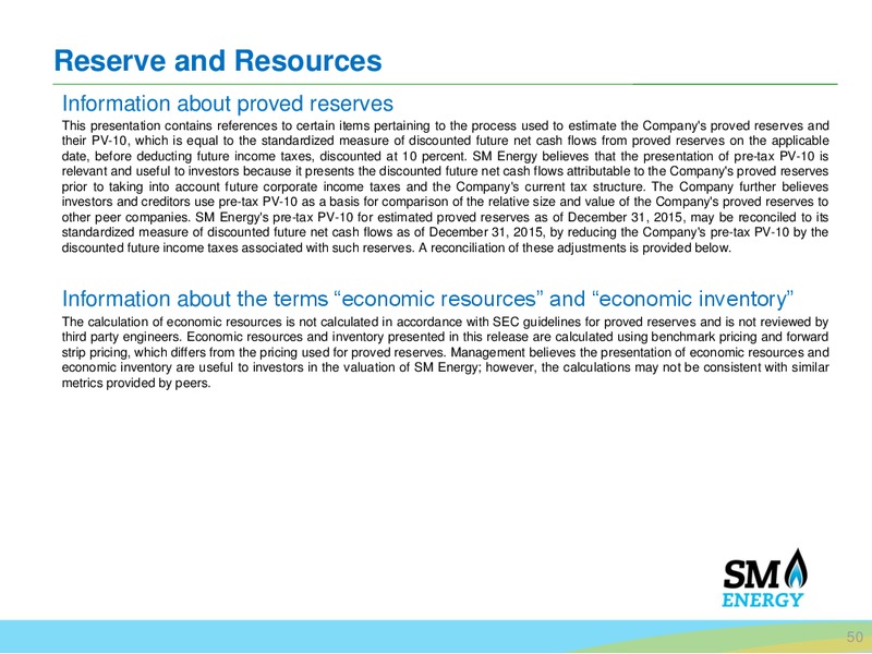 Deutsche Bank Leverage Finance Conference – SM Energy Company – slide 48