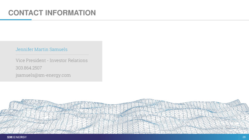 Q3 2020 Earnings Presentation – SM Energy Company – slide 26