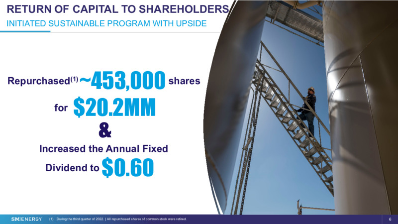 3Q 2022 Earnings Presentation – SM Energy Company – slide 5