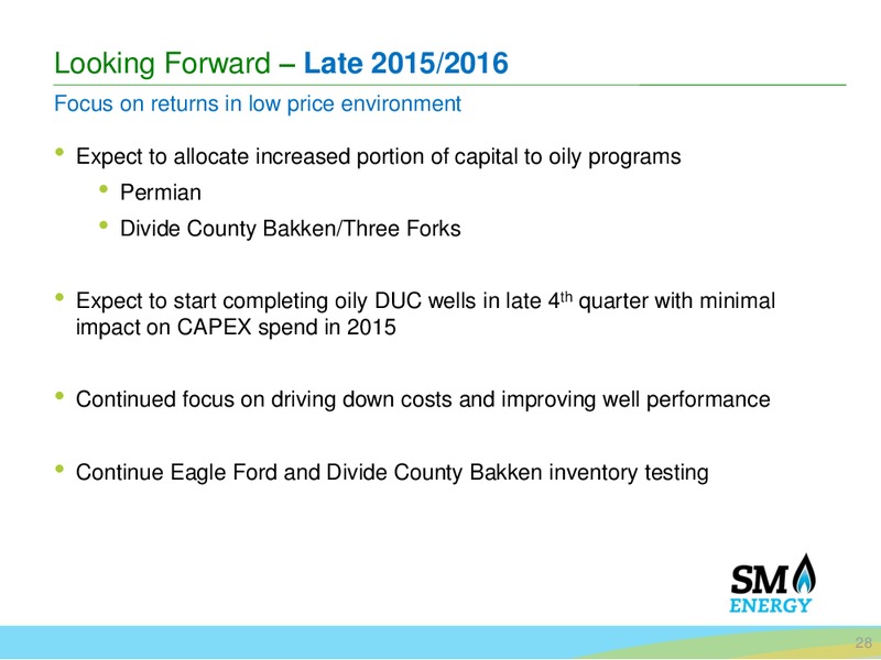 Jefferies 2015 Energy Conference – SM Energy Company – slide 27