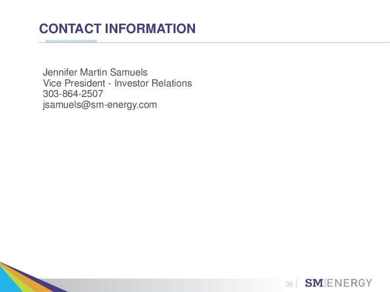 Bank of America Merrill Lynch 2018 Global Energy Conference – SM Energy Company – slide 37