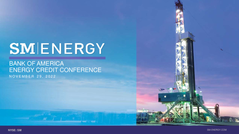 BOA Energy Credit Conference – SM Energy Company – slide 1