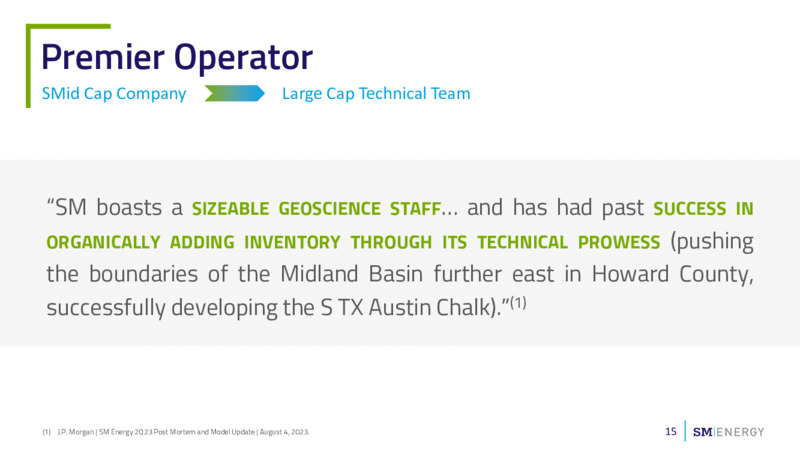 November 2023 Investor Presentation – SM Energy Company – slide 14