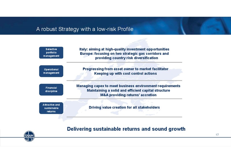 2014 Full Year Results & Strategy Update – Snam S.p.A. – slide 17