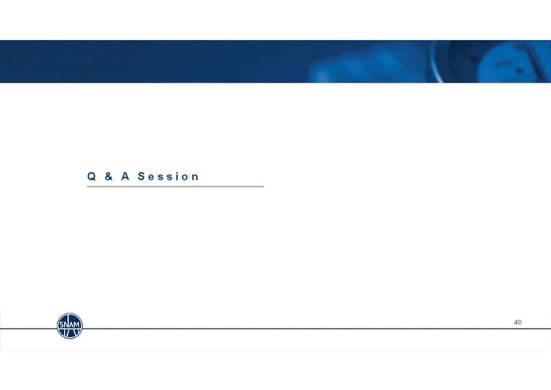 2014 Full Year Results & Strategy Update – Snam S.p.A. – slide 40