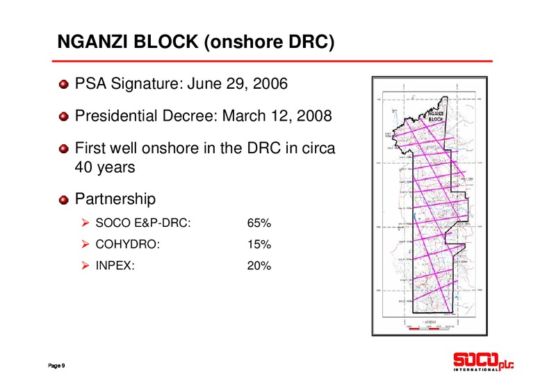 JULY 2010 INVESTOR PRESENTATION – Soco International Plc – slide 9