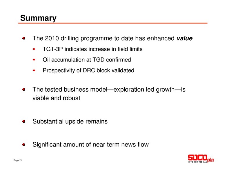 BAML E&P AND OIL SERVICES CONFERENCE – Soco International Plc – slide 21