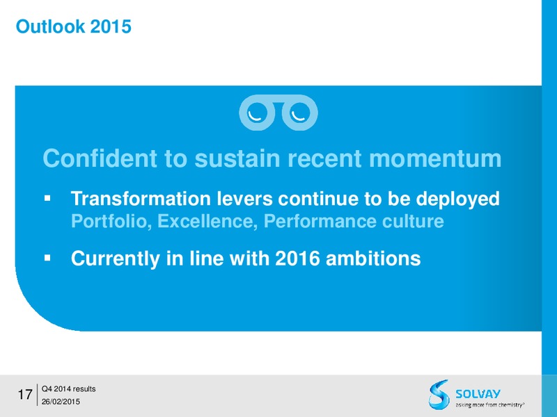 FY 2014 results – Solvay – slide 17