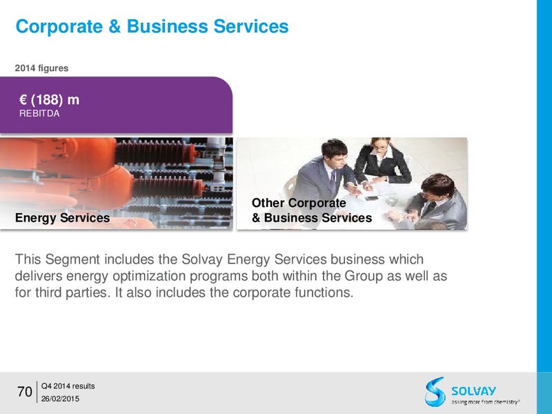 FY 2014 results – Solvay – slide 69