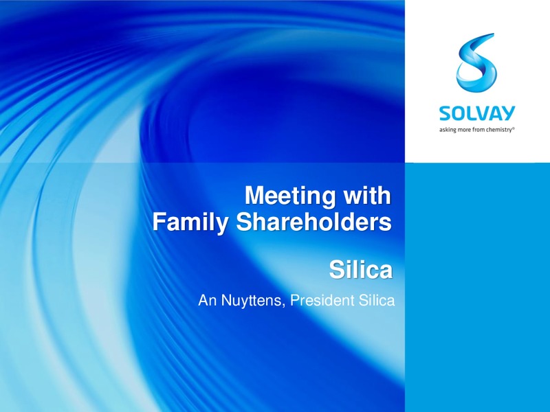 MEETING WITH FAMILY SHAREHOLDERS – Solvay – slide 1