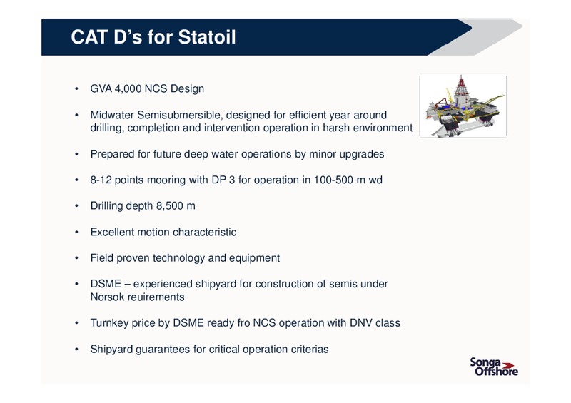 Q2 2011 RESULTS – Songa Offshore – slide 5