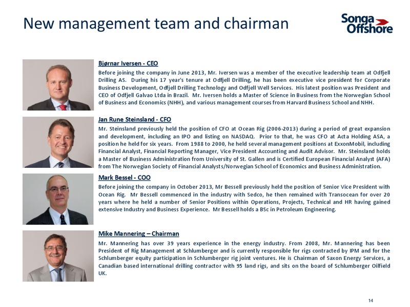 INVESTOR PRESENTATION – Songa Offshore – slide 12
