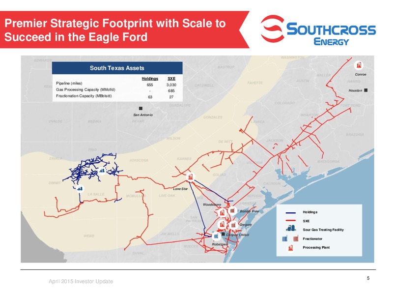 INVESTOR PRESENTATION – Southcross Energy Partners, L.P. – slide 5