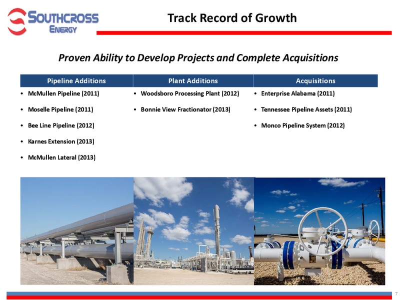 INVESTOR PRESENTATION – Southcross Energy Partners, L.P. – slide 7