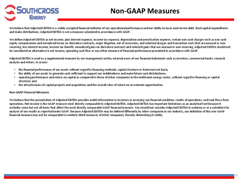 Investor Presentation – Texstar Midstream Services – slide 24