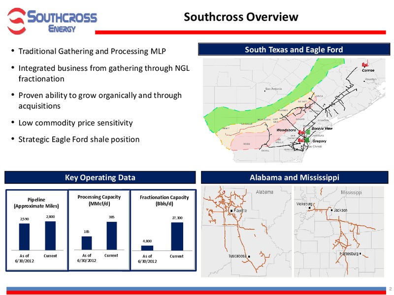National Association of Publicly Traded Partnerships – Texstar Midstream Services – slide 2