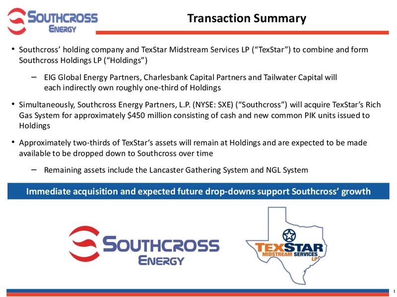 Investor Presentation – Texstar Midstream Services – slide 2
