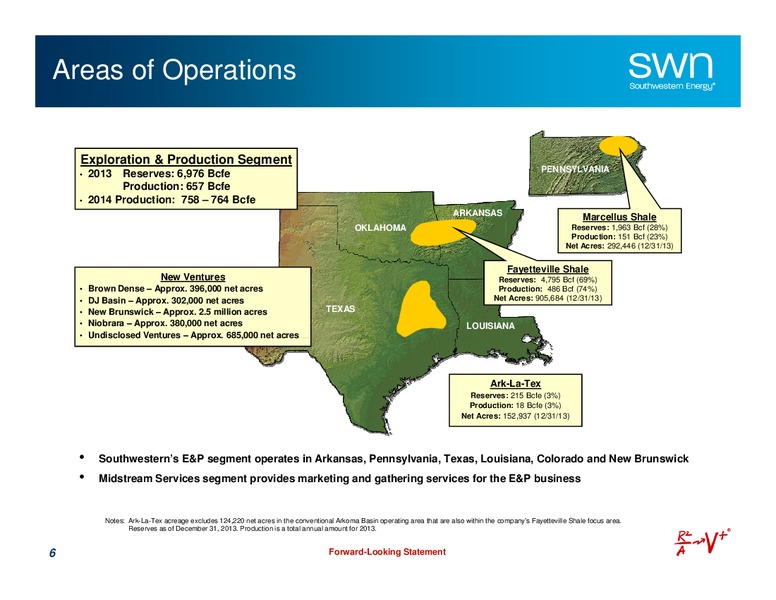 August 2014 Update – Southwestern Energy Co. – slide 6