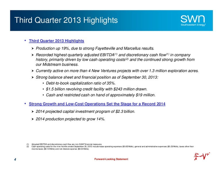 FEBRUARY 2014 UPDATE – Southwestern Energy Co. – slide 4