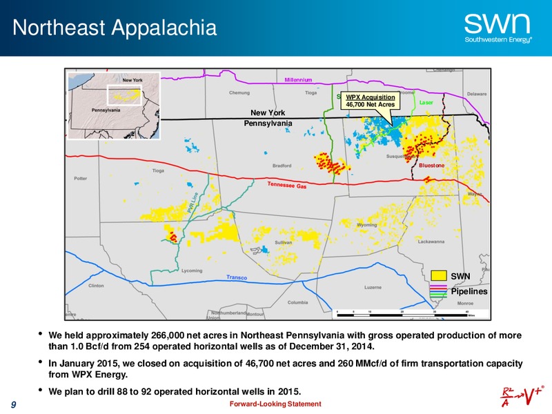 APRIL 2015 UPDATE – Southwestern Energy Co. – slide 9