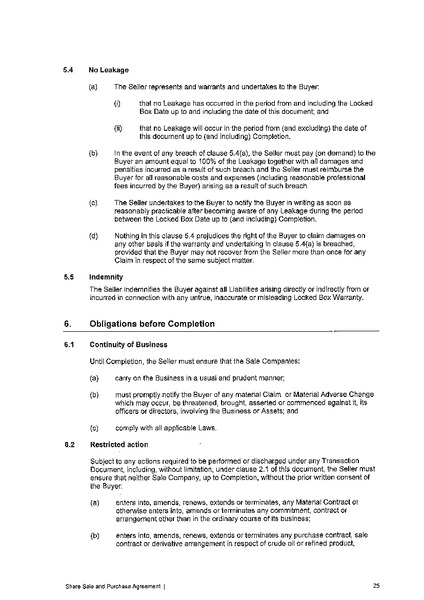 SHARE SALE AND PURCHASE AGREEMENT – South Pacific Refining Limited – slide 28