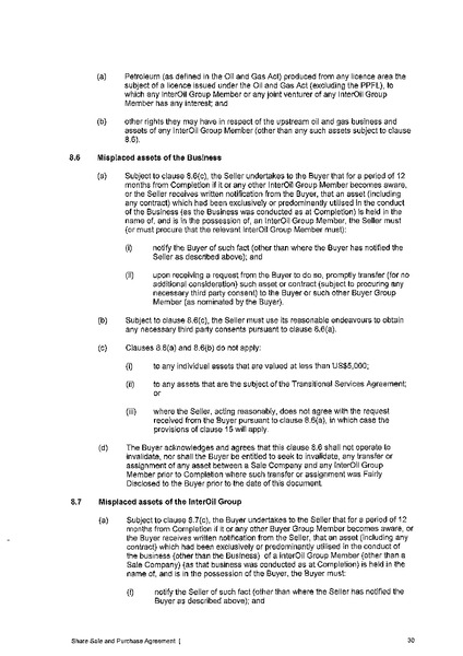 SHARE SALE AND PURCHASE AGREEMENT – South Pacific Refining Limited – slide 33