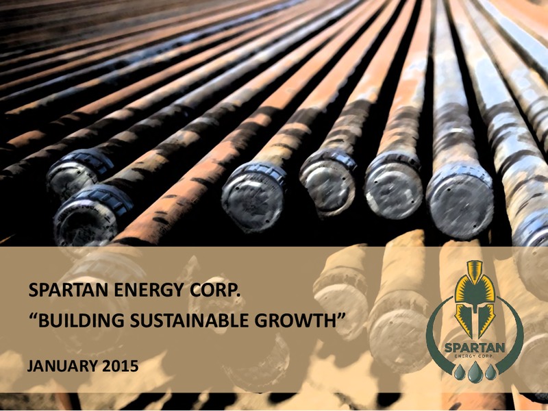 INVESTOR PRESENTATION – Spartan Energy Corp. – slide 1