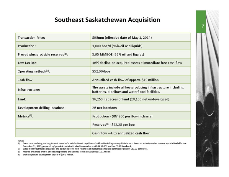 INVESTOR PRESENTATION – Spartan Energy Corp. – slide 6