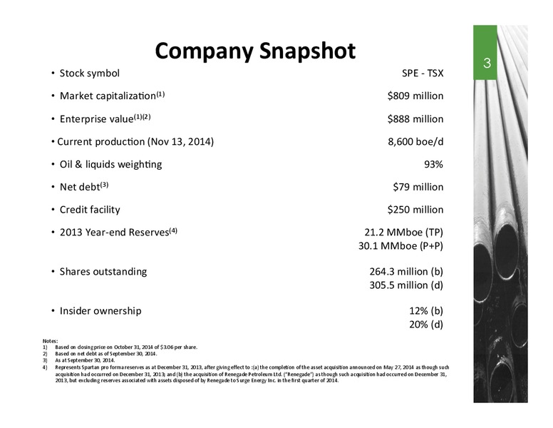 Investor Presentation – Spartan Energy Corp. – slide 2