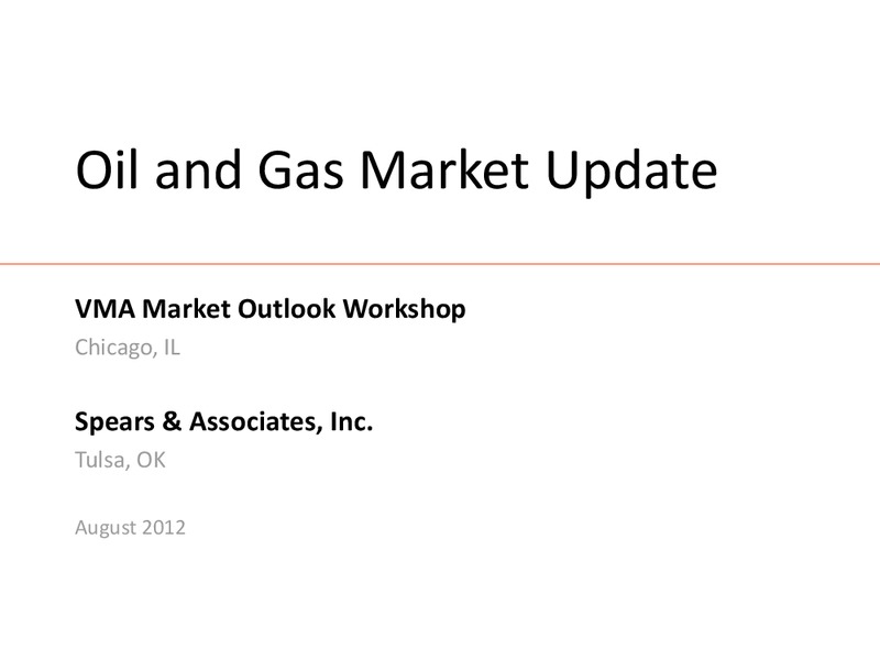 Oil and Gas Market Update VMA Market Outlook Workshop – Spears & Associates – slide 1