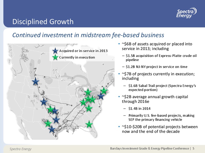 Barclays Investment Grade and Energy Pipeline Conference – Spectra Energy Corp. – slide 5