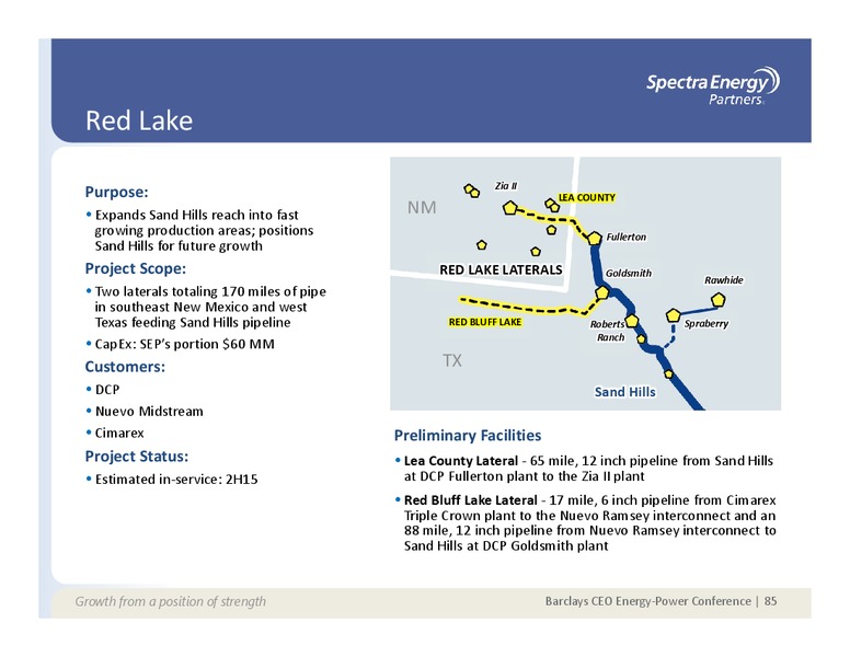 SUPPLEMENTAL INFORMATION APPENDIX – Spectra Energy Corp. – slide 69