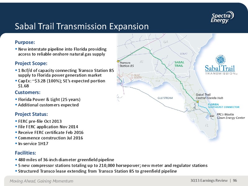 NOVEMBER 2013 CORPORATE PRESENTATION – Spectra Energy Corp. – slide 84