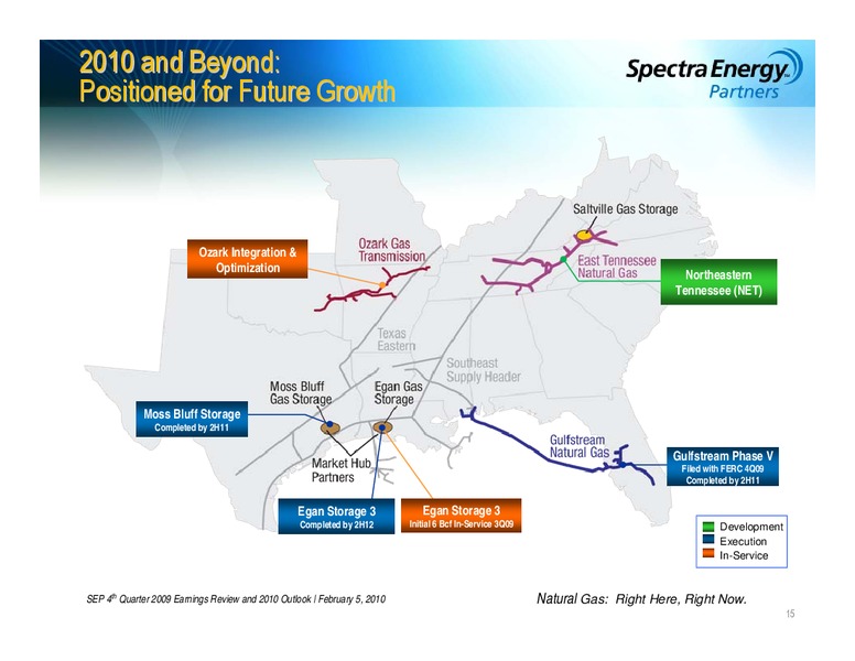 Q4 2009 EARNINGS REVIEW AND 2010 OUTLOOK – Spectra Energy Partners, Lp – slide 15
