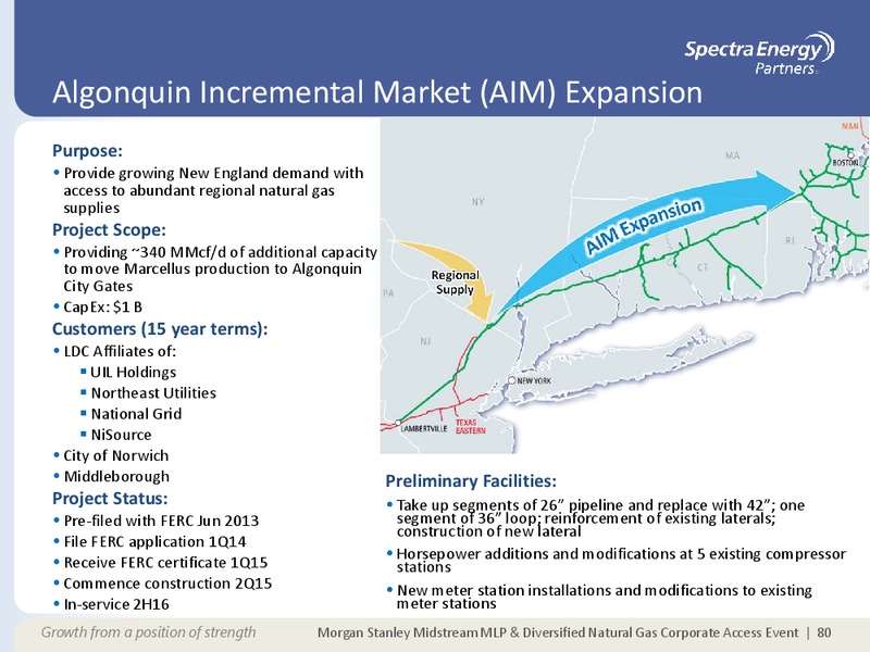 MORGAN STANLEY MIDSTREAM MLP & DIVERSIFIED NATURAL GAS CORPORATE ACCESS EVENT – Spectra Energy Partners, Lp – slide 70