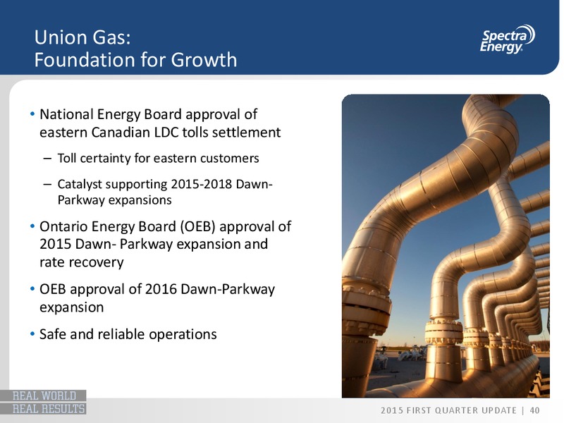 Q1 2015 OPERATIONS UPDATE – Spectra Energy Partners, Lp – slide 30