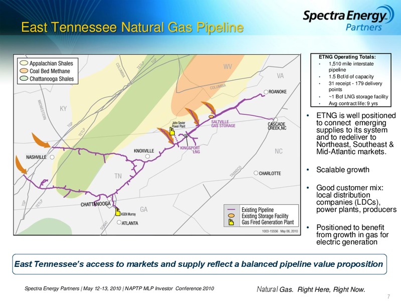 NAPTP MLP INVESTOR CONFERENCE – Spectra Energy Partners, Lp – slide 7